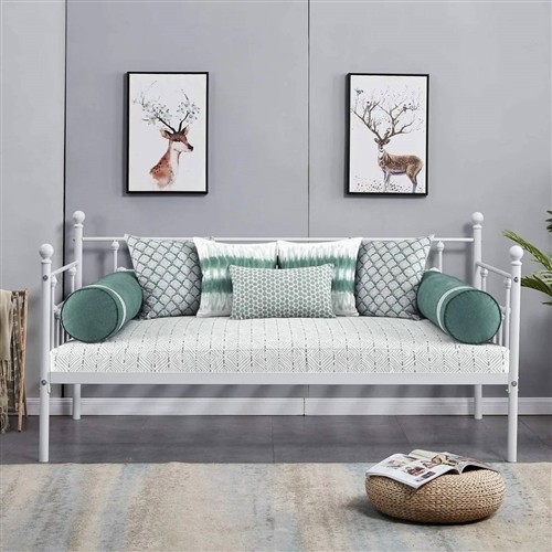 Twin farmhouse white metal - twin,