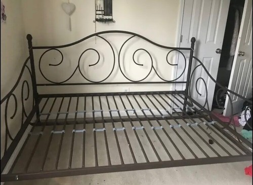 Black daybed metal bed frame